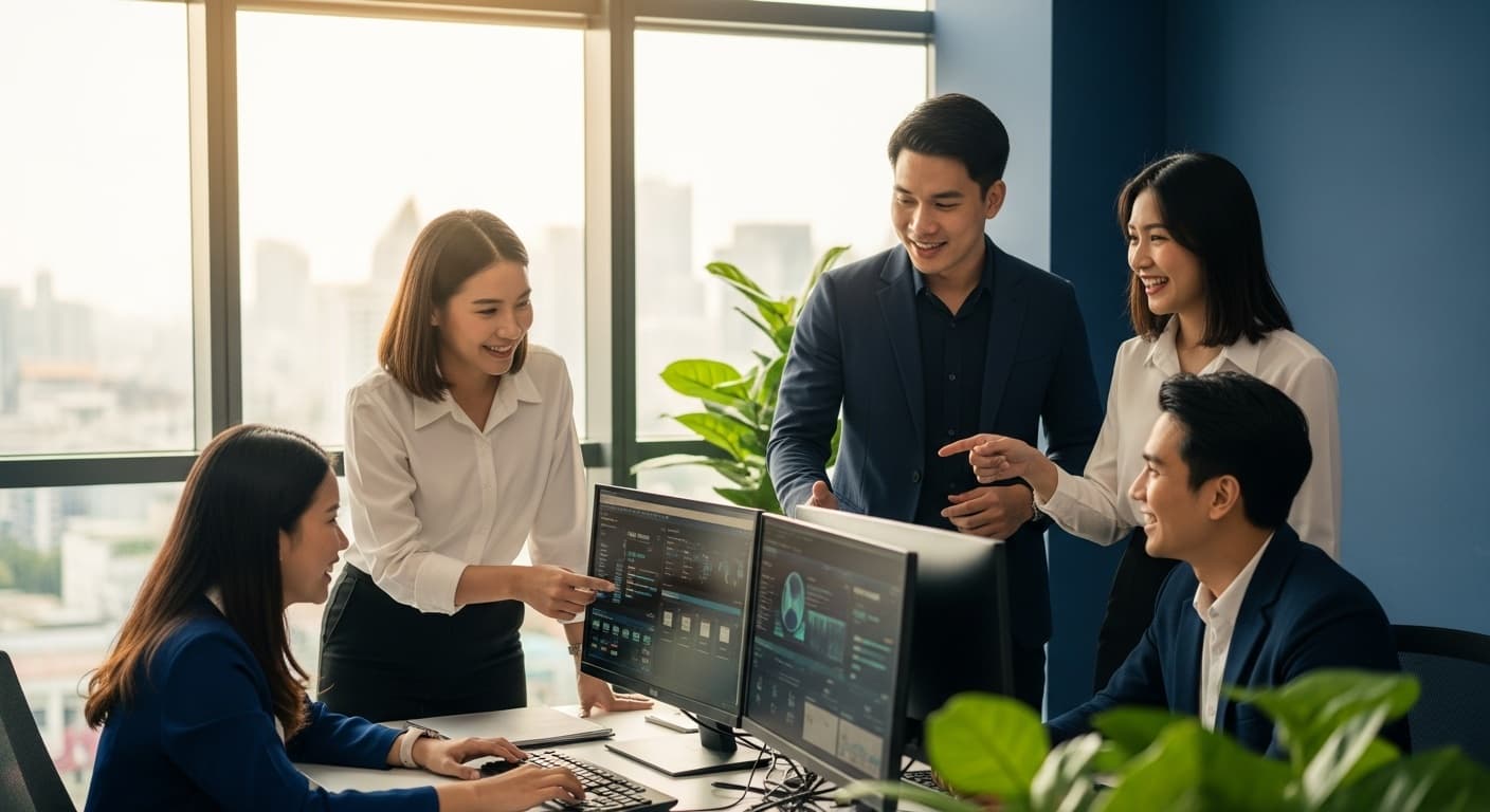ဘန်ကောက်ရုံးတွင် ပူးပေါင်းလုပ်ဆောင်နေသော Bitdefender Thailand အသင်းအဖွဲ့